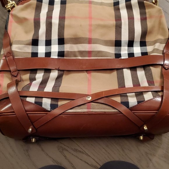 AUTHENTIC BURBERRY BRIDLE HOUSE CHECK GOSFORD HOBO XL - Picture 10 of 10
